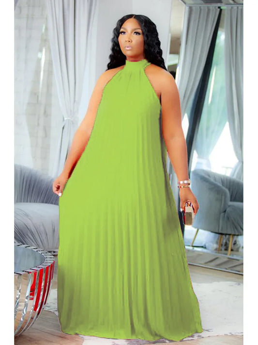 Wmstar grande taille femmes robe longue sans manches pansement licou évider fendu a-ligne Maxi robes tenues en gros livraison directe