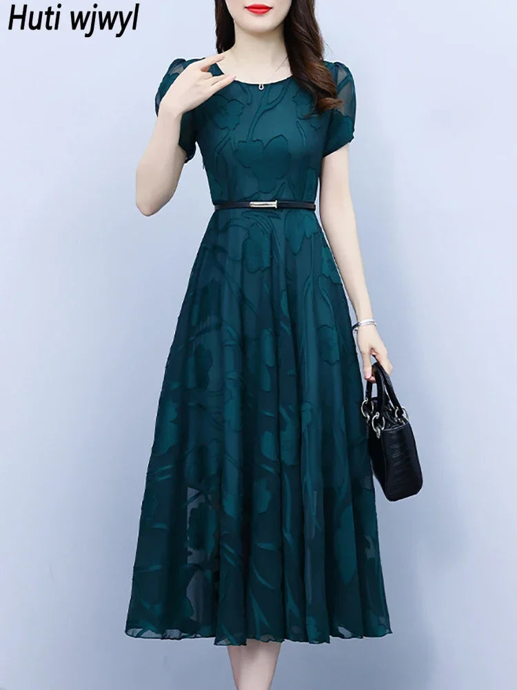 2024 Vintage Bodycon Black Party Long Dress Summer Casual Chiffon Night Robe Fashion Women Elegant Luxury Chic Prom Midi Vestido