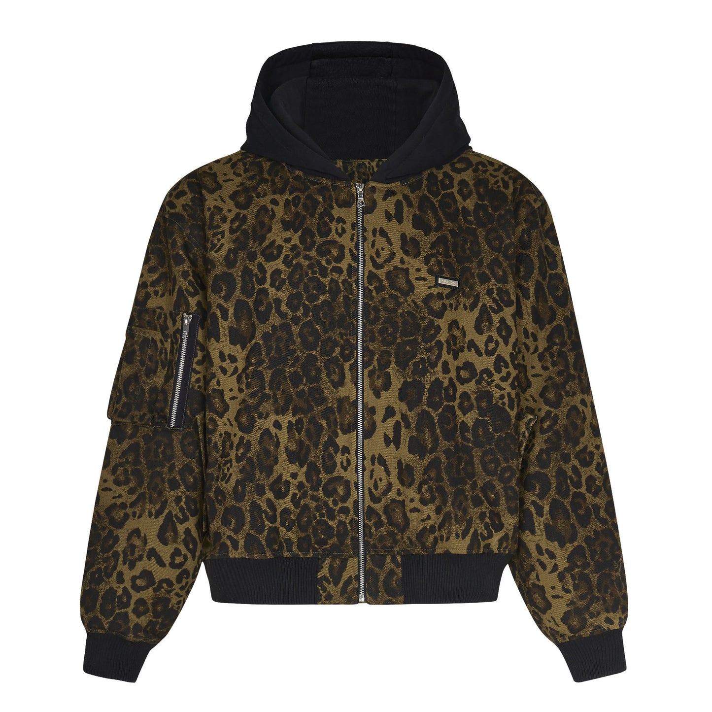 Conjuntos con estampado de leopardo American Vintage chaqueta con capucha gruesa de invierno