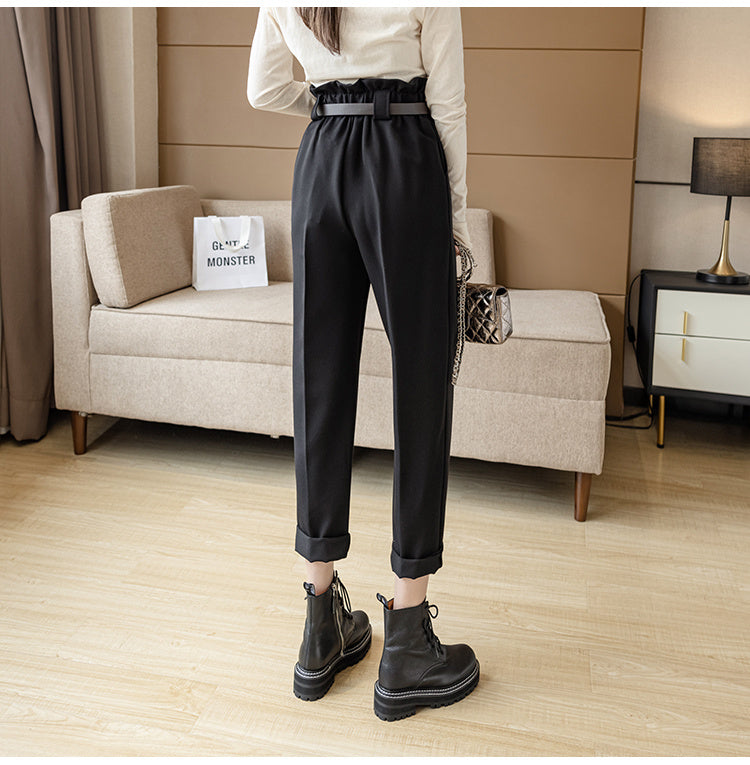 Pantalon Harlan à jambe droite pour femmes, nouvelle tenue d'automne, pantalon de costume ample