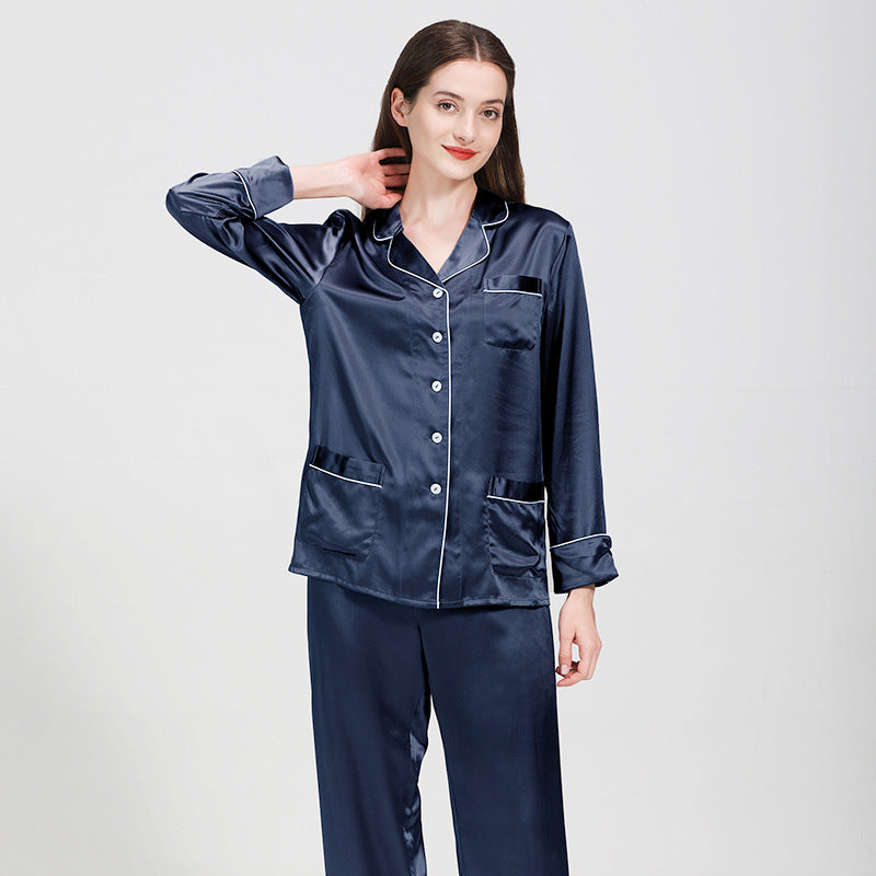 Ensemble deux pièces pyjama long en soie 19 Momi pour femme