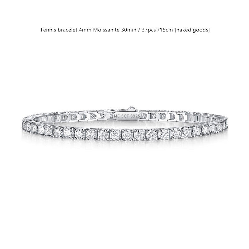 Sterling Silver D Color Moissanite Tennis Bracelet For Women