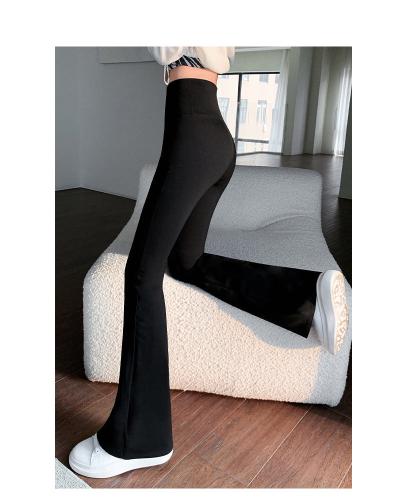 Spring And Autumn Skinny Shark Pants Outer Wear Black High Waist Slimming