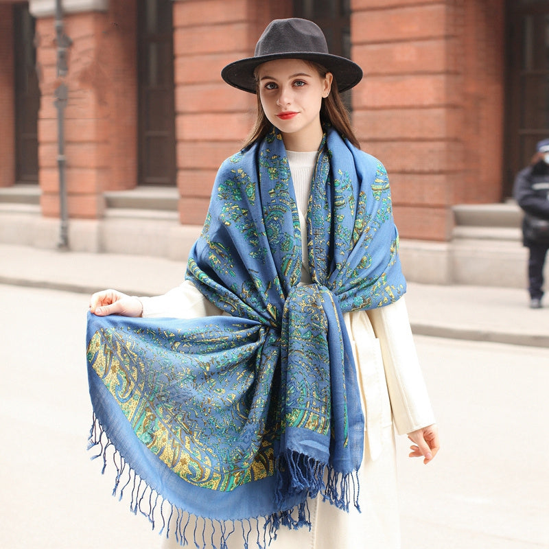 Wool Cape Thick Spring And Autumn Oversized Shawl