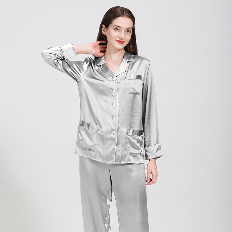 Ensemble deux pièces pyjama long en soie 19 Momi pour femme