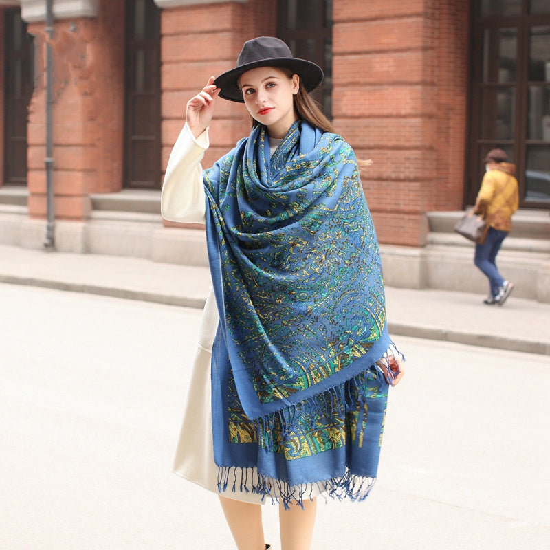 Wool Cape Thick Spring And Autumn Oversized Shawl