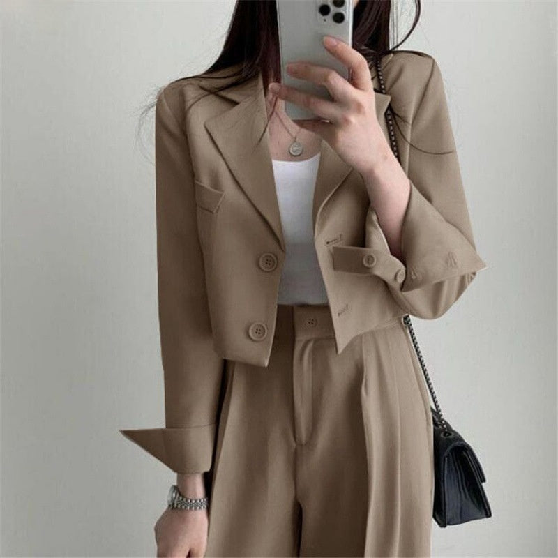 Suit Western Style Youthful-looking Small New Two-piece Suit Suit Suit High Waist