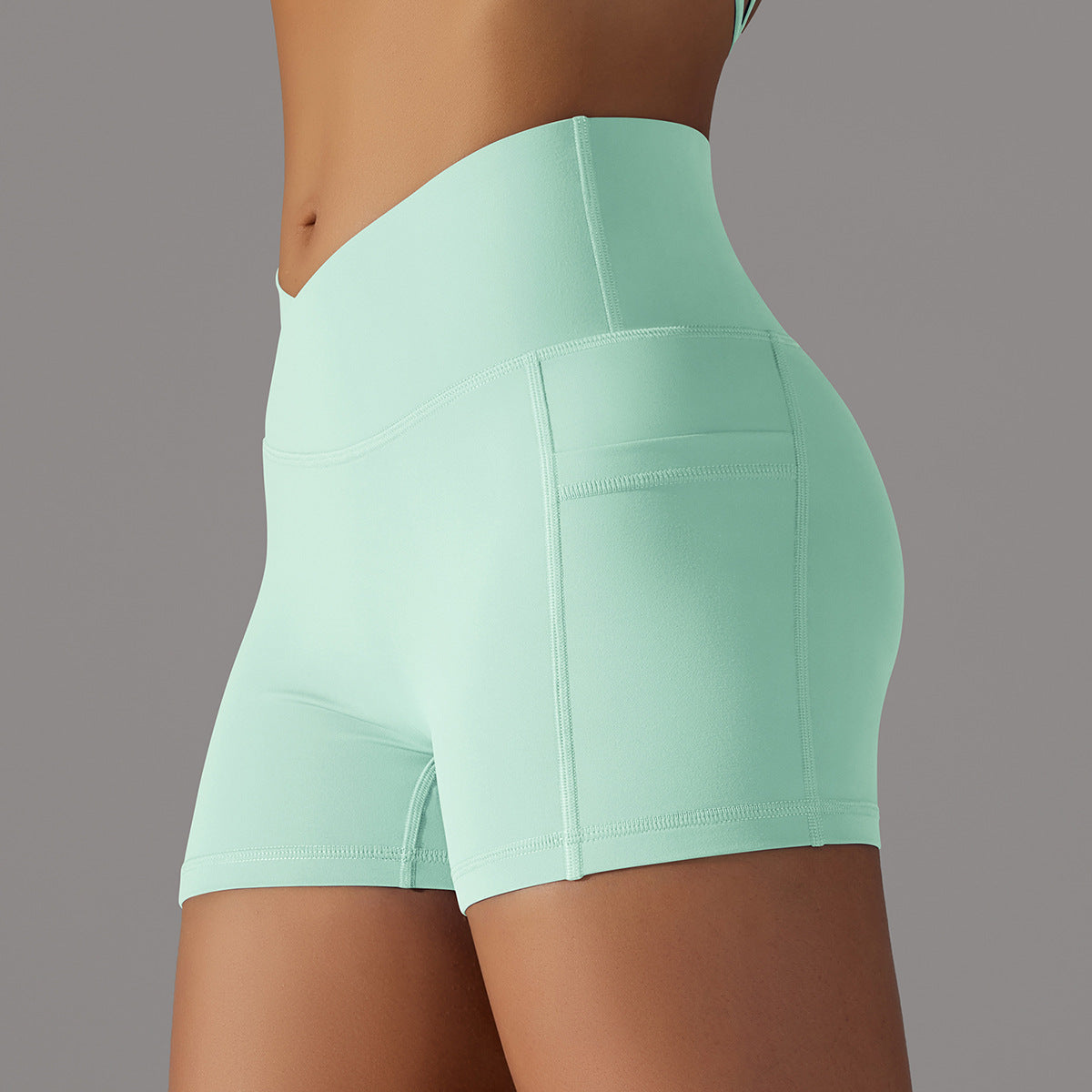 Short de Yoga avec poche pour téléphone, pantalon de sport, Fitness, vêtements pour femmes