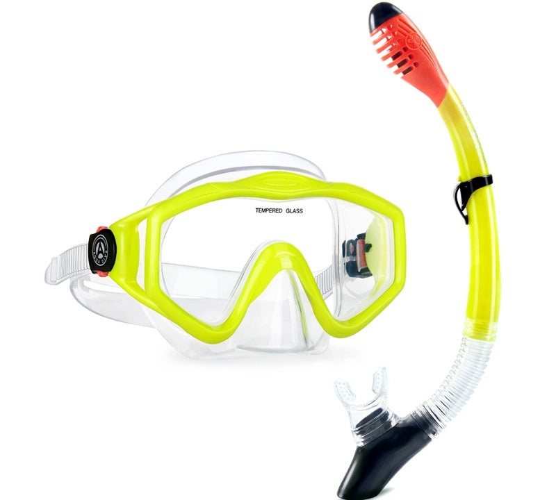 Tubo de respiración para snorkel, espejo facial profesional para buceo profundo Sanbao