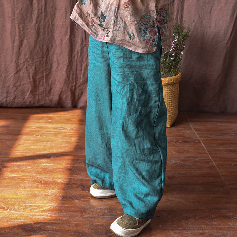 Cotton And Linen Women's Casual Slacks