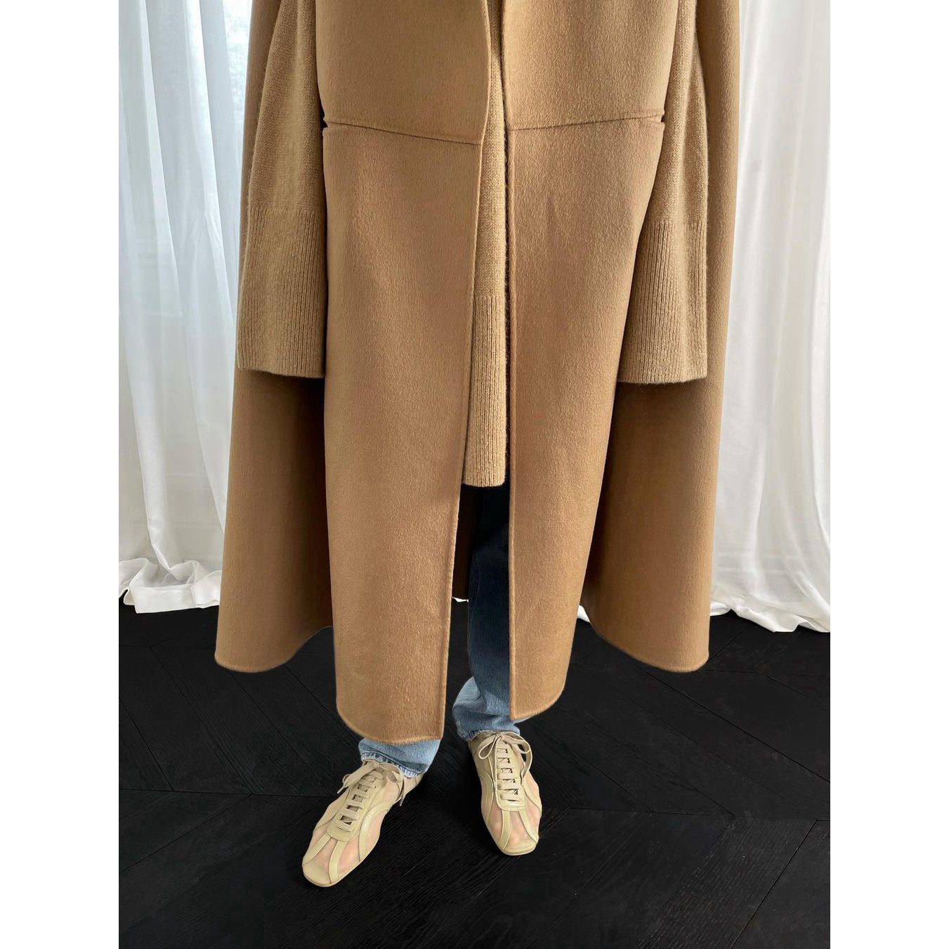 Manteau en laine Double face pour femmes, décontracté, ample, Long, à la mode