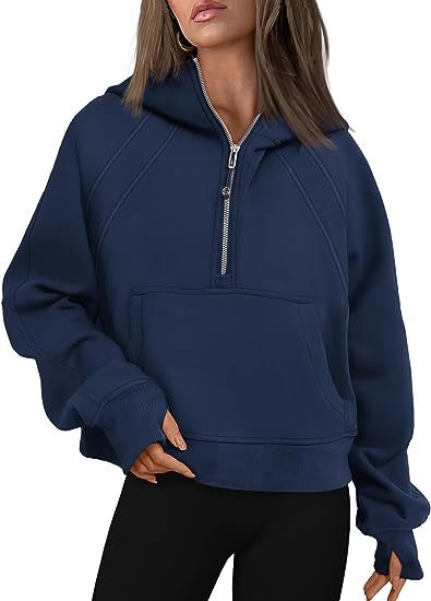 Sudaderas con cremallera y bolsillo para mujer, Tops deportivos holgados, suéteres de manga larga, trajes de invierno y otoño, ropa para mujer