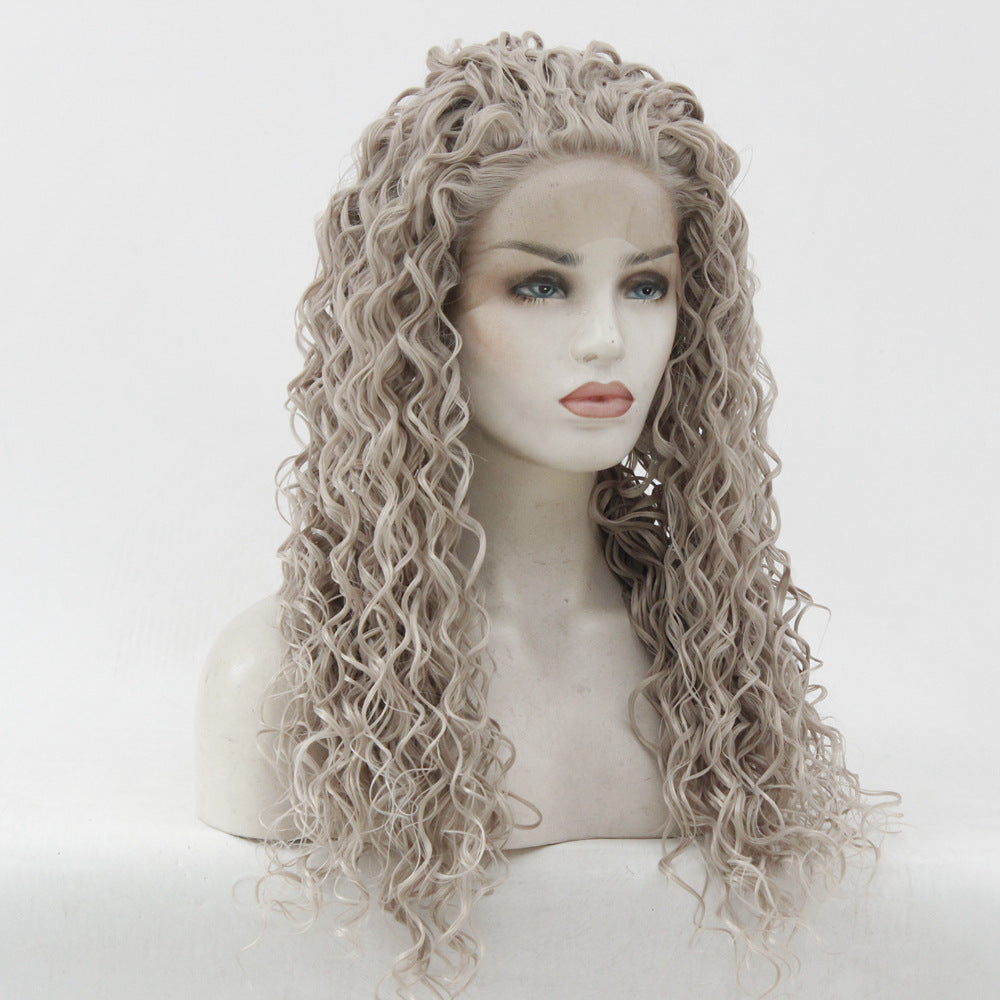 Women's Chemical Fiber Front Lace Head Cover Wig