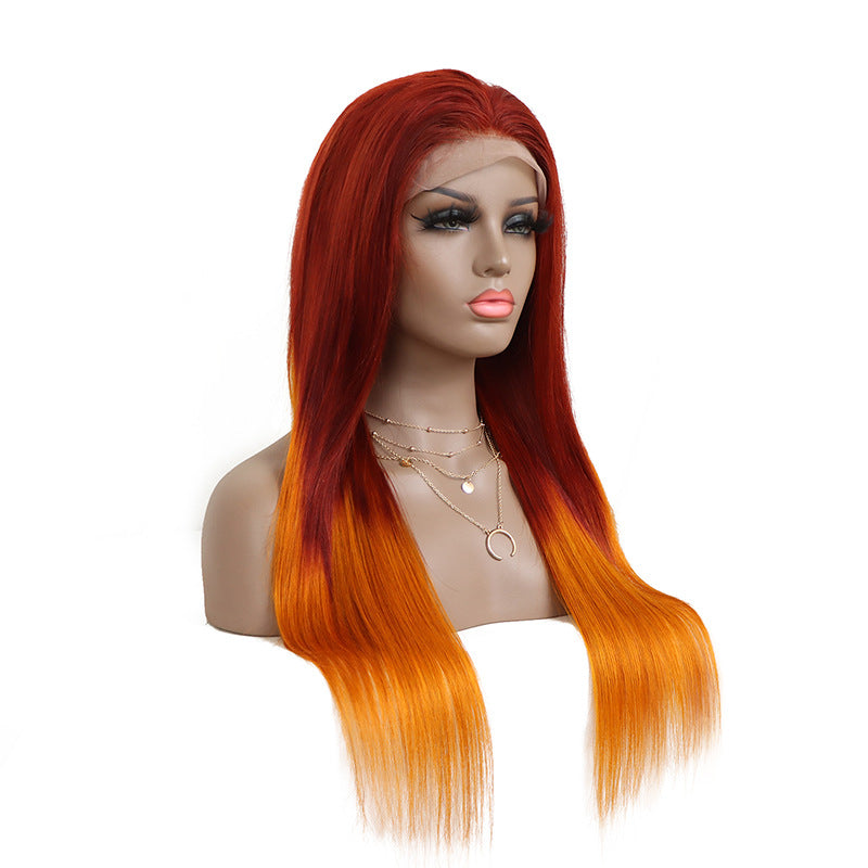 Perruque Lace Front Wig 13x4, cheveux naturels, couvre-chef, dentelle transparente