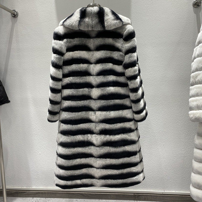 Women's Minimalist And Versatile Standing Collar Fur Jacket