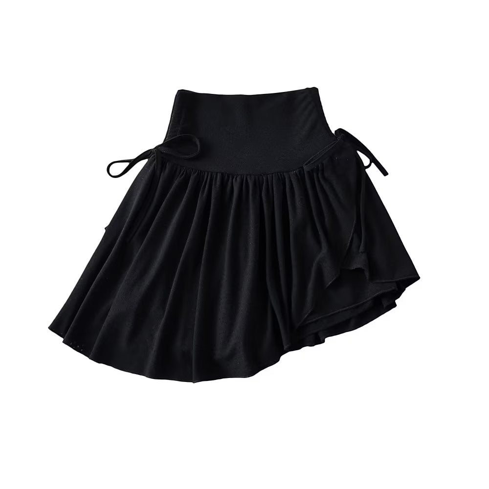 Sweet Bubble Skirt Women's Soft Drawstring Ruffle Anti-exposure