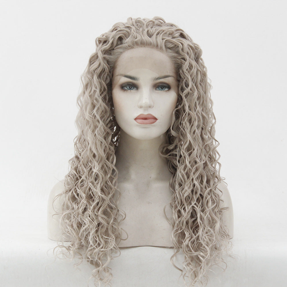 Women's Chemical Fiber Front Lace Head Cover Wig