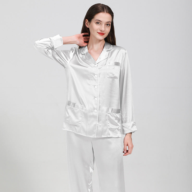 Ensemble deux pièces pyjama long en soie 19 Momi pour femme