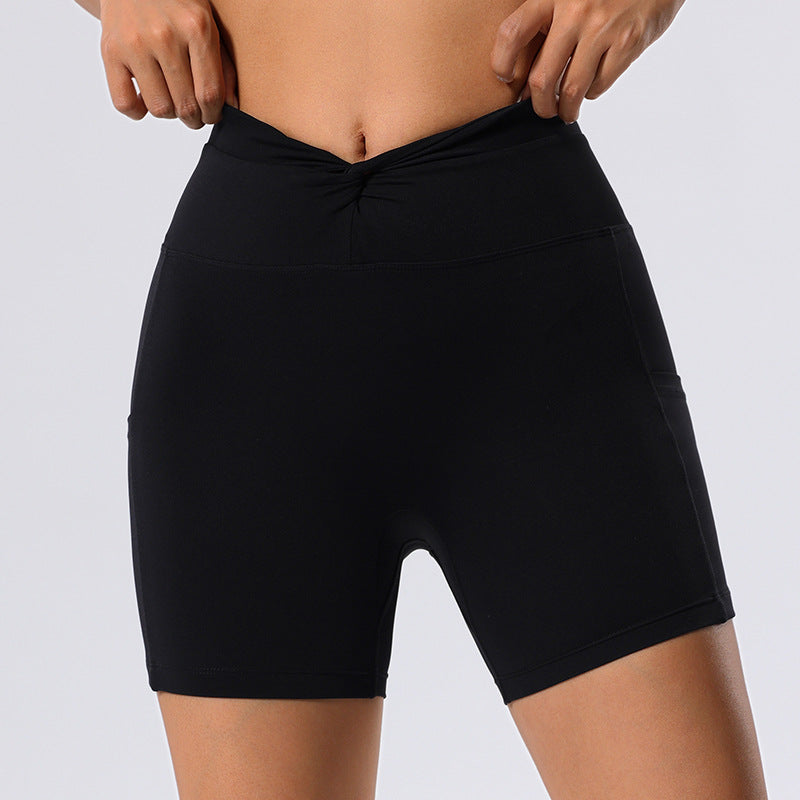 Summer High Waist Hip Raise High Waist Yoga Shorts