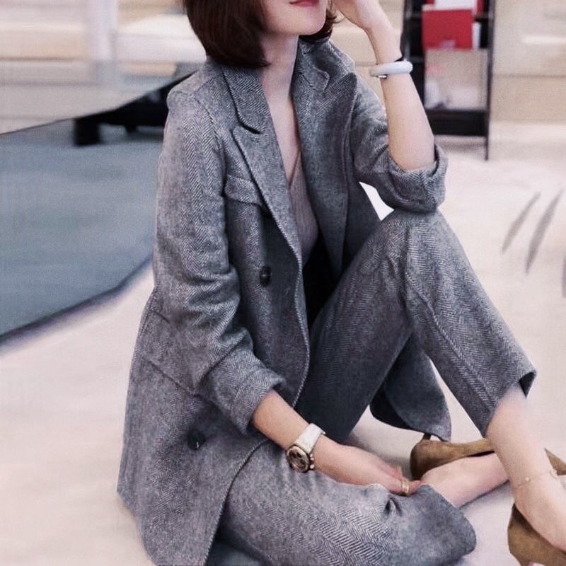 Women's Professional Wool Sports Jacket Suit