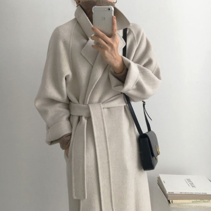 Woolen Wool Coat Women's Mid-length