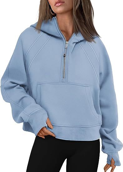 Sudaderas con cremallera y bolsillo para mujer, Tops deportivos holgados, suéteres de manga larga, trajes de invierno y otoño, ropa para mujer