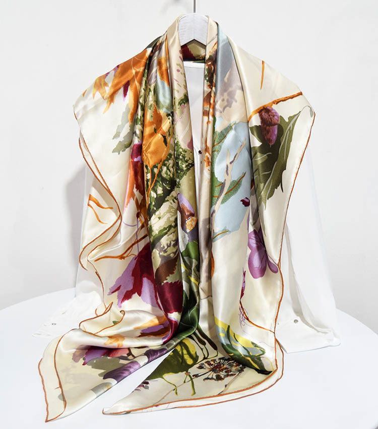 135CM Silk Big Square Scarf