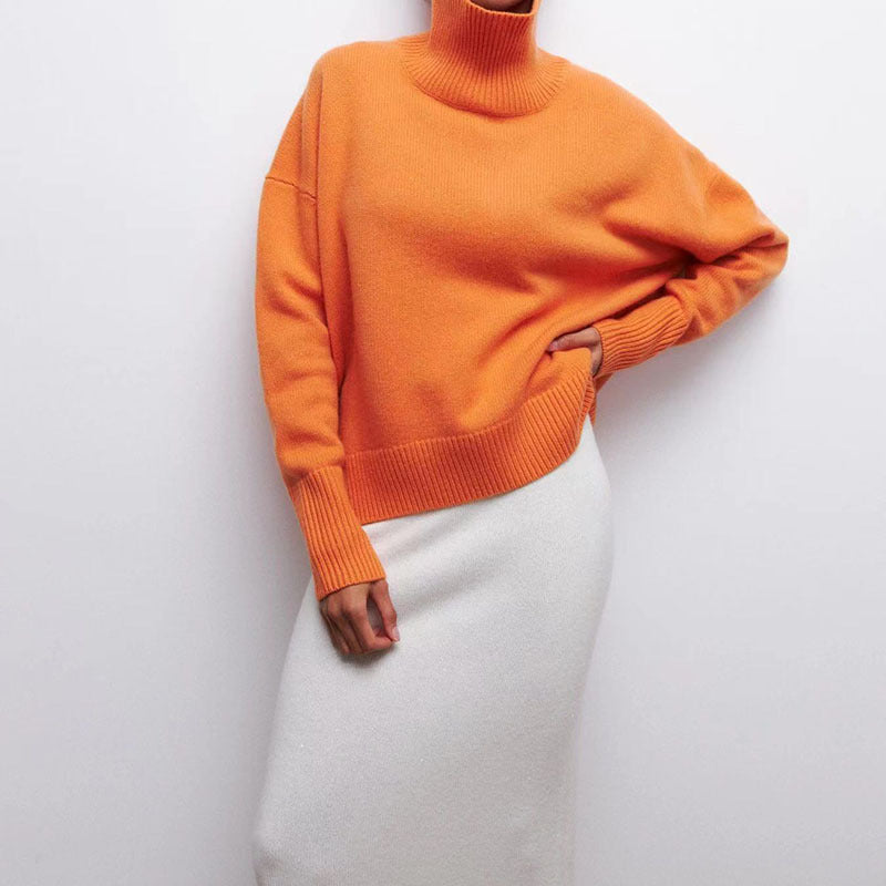 Women's Long-sleeved Pullover Solid Color Sweater