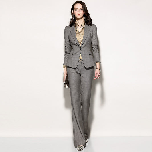 Women's Temperament Fashion Thin Wool Professional Suit