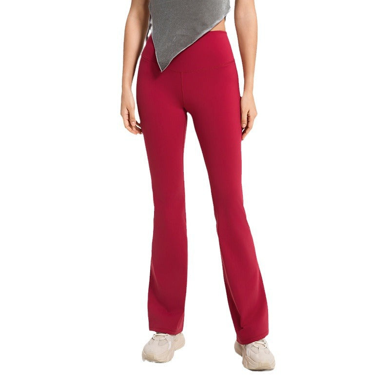 High Waist Hip Lift Warm Belly Contracting Fleece-lined Slightly Pull Yoga Pants