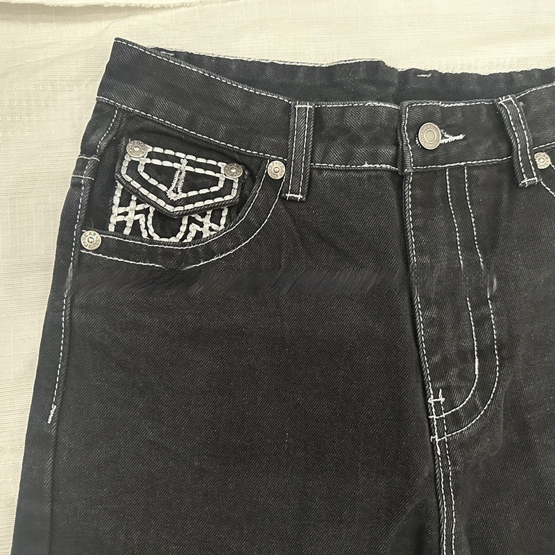 Commerce extérieur Jeans à bascule Pantalon de croyance Pantalon droit décontracté ample