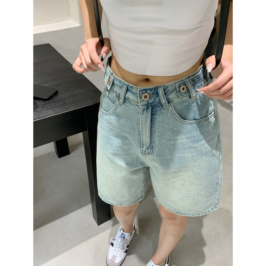 American Retro Casual Women's Denim Shorts