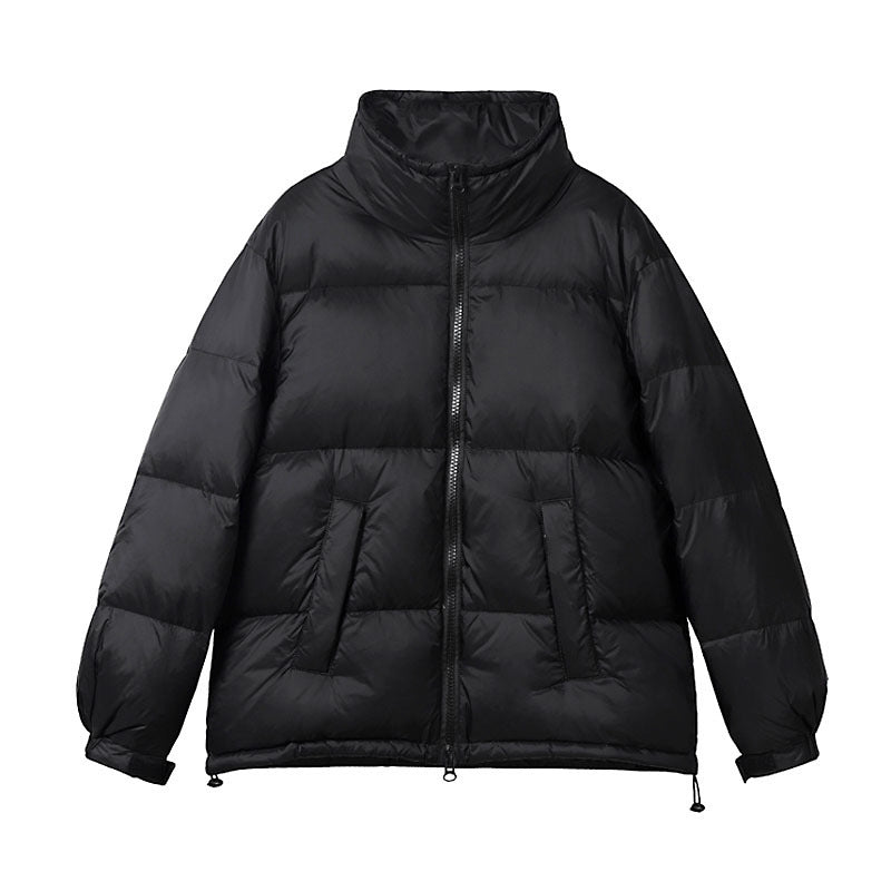 Duck Down Down Jacket Women's Winter All-matching Short Temperamental New Black Stand Collar Bread Coat