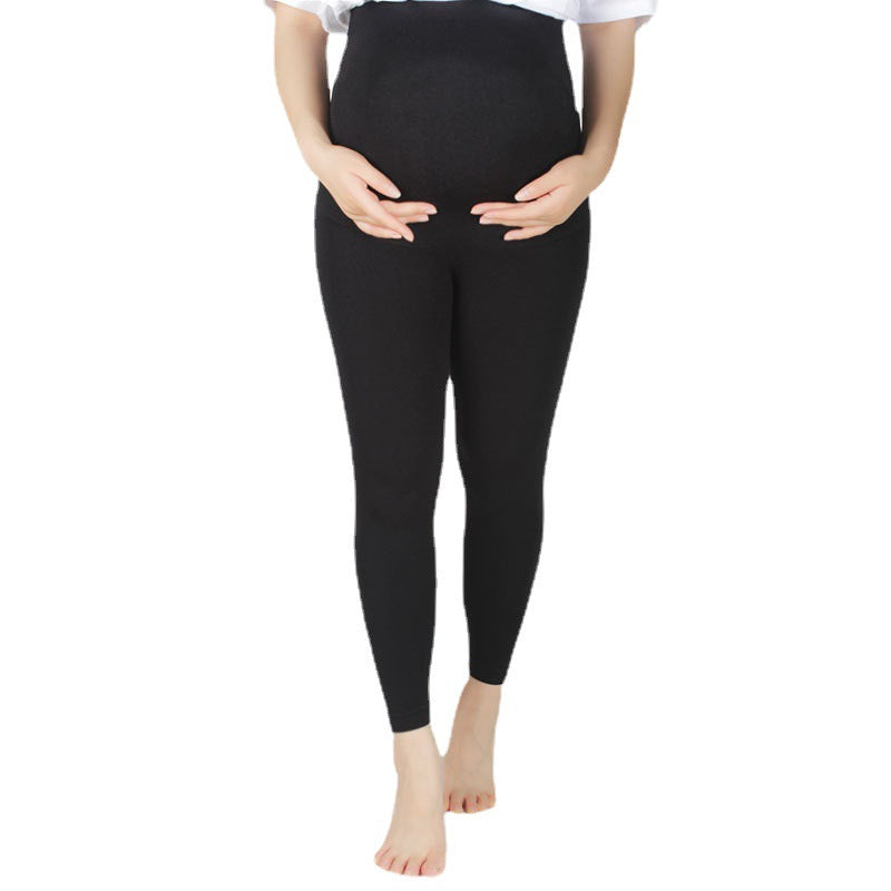 Pantalones de maternidad de alta elasticidad sin costuras que moldean el cuerpo Leggings de maternidad