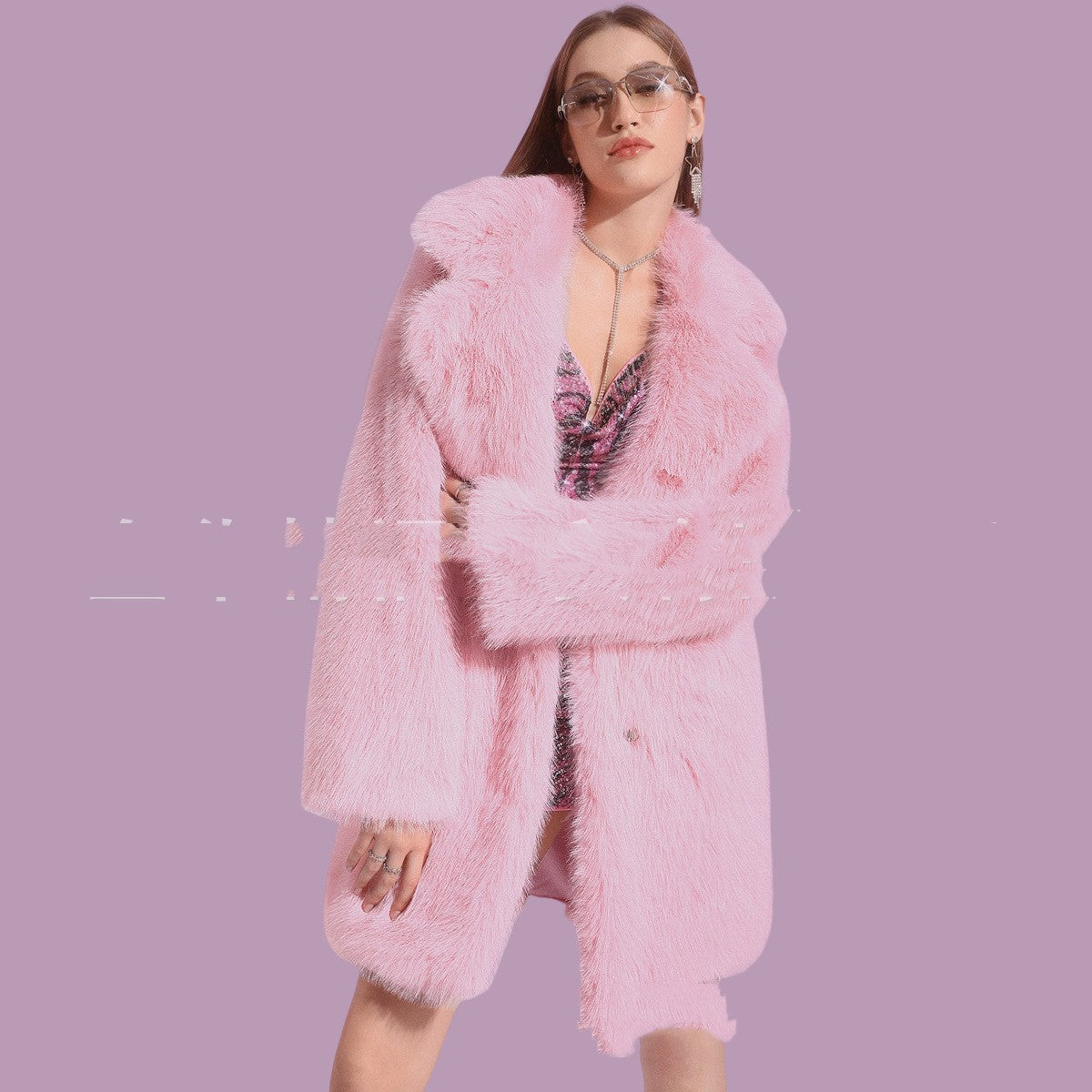 Women's Fur Coat Mid-length Thickened