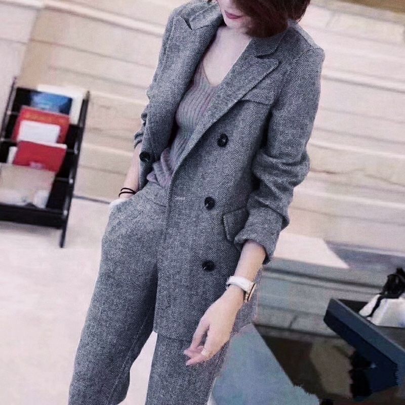 Women's Professional Wool Sports Jacket Suit