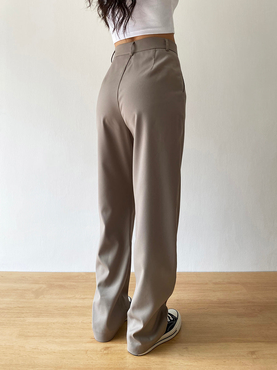 Pantalon droit amincissant rétro pour femme