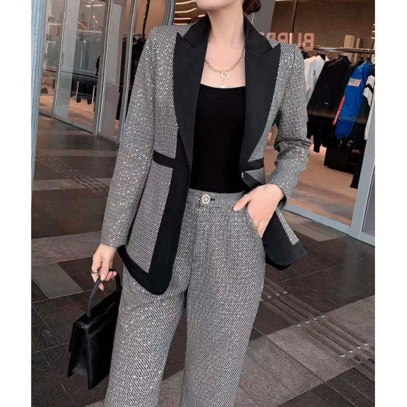 Heavy Industry Sequin Temperament Slim-fit Flattering Suit Outer Coat Suit