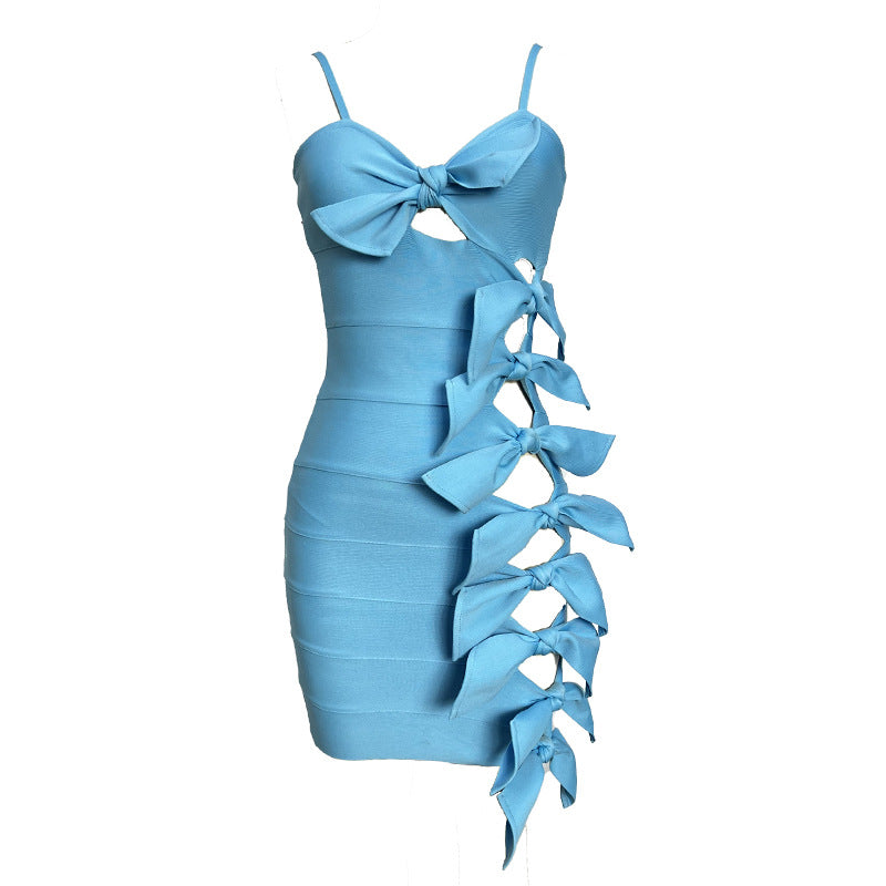 Women's Temperament Leisure Hollow Bandage One-piece Dress