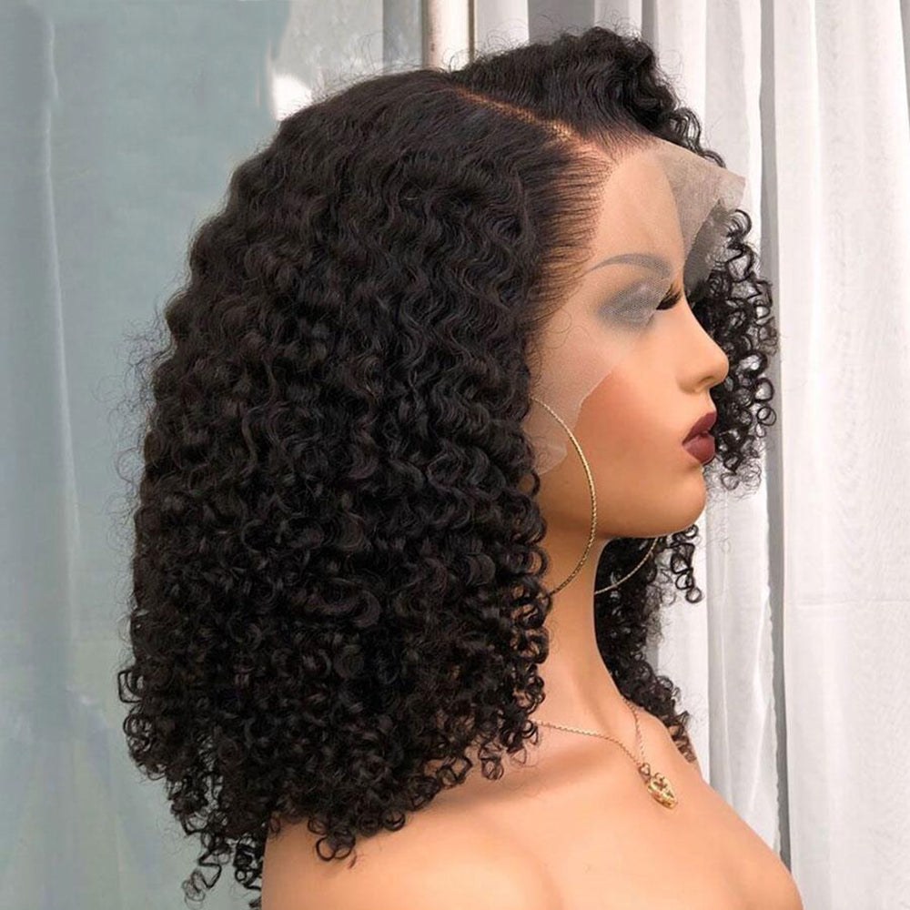 Perruque Bob Lace Front Wig brésilienne courte 10A, cheveux humains