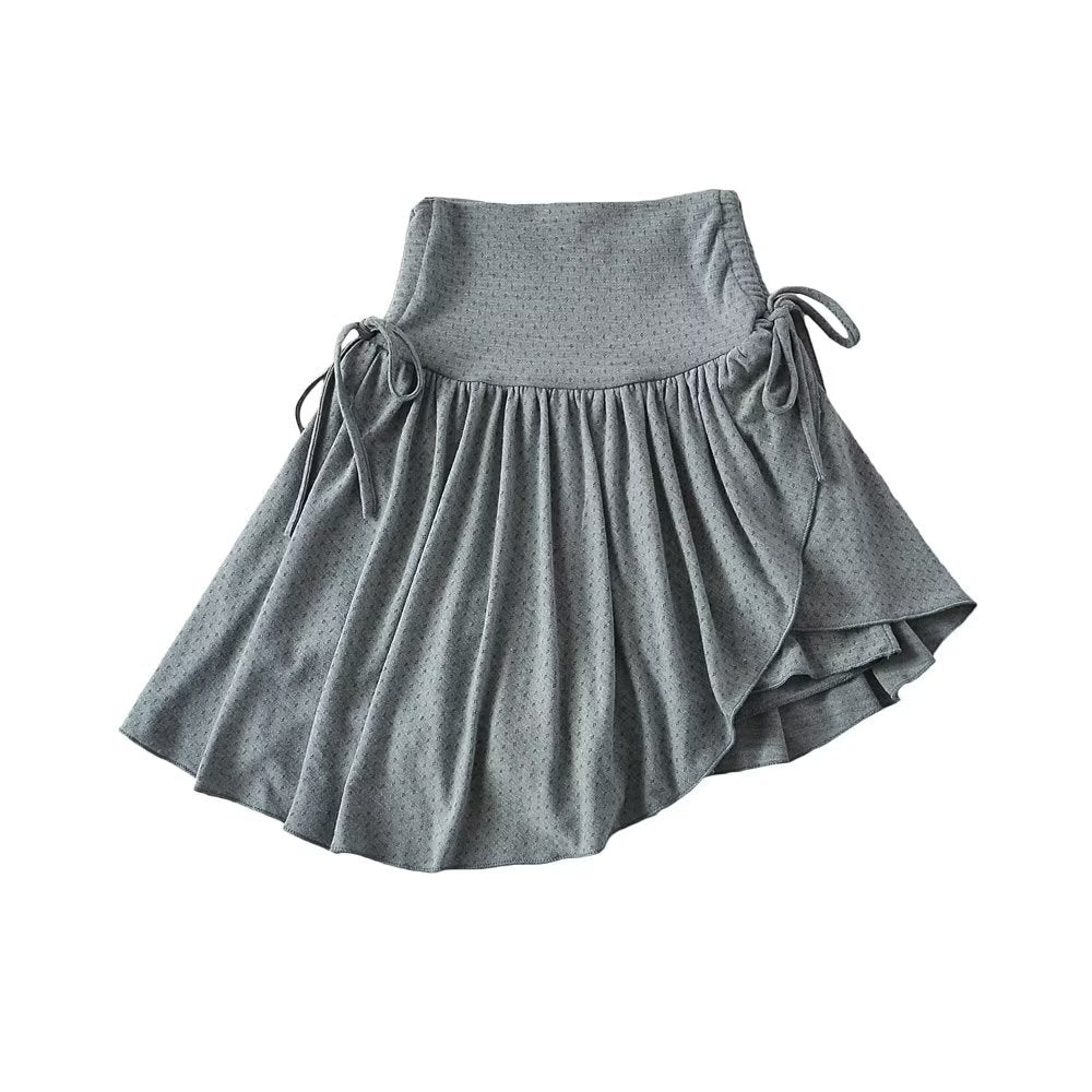 Sweet Bubble Skirt Women's Soft Drawstring Ruffle Anti-exposure