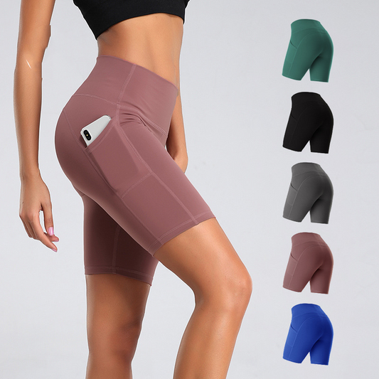 Jambières d'exercices de gymnastique de remise en forme taille haute avec poches pantalons de Yoga athlétiques pantalons de levage de hanches minces