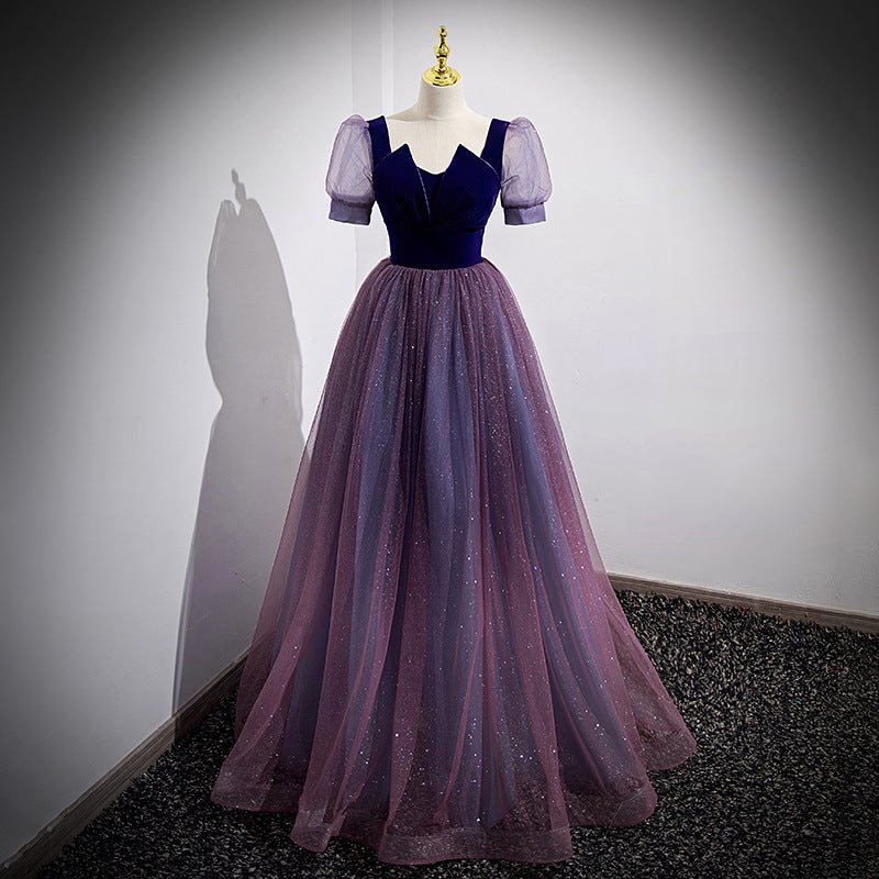 Robe de soirée légère de Style français, robe de princesse dégradée pour Banquet