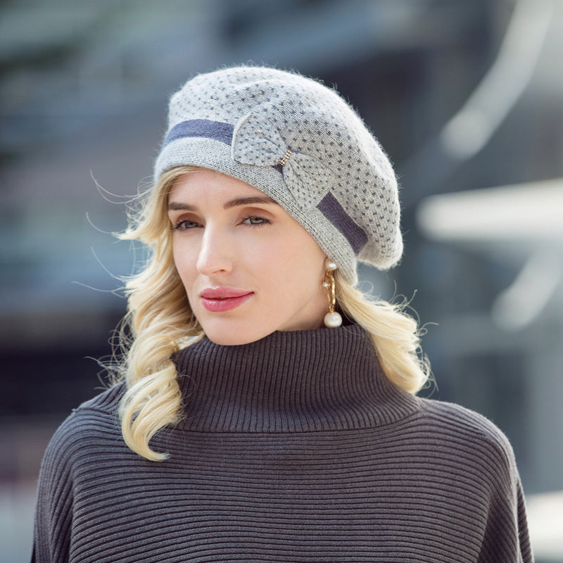 Béret polyvalent à pois pour femmes