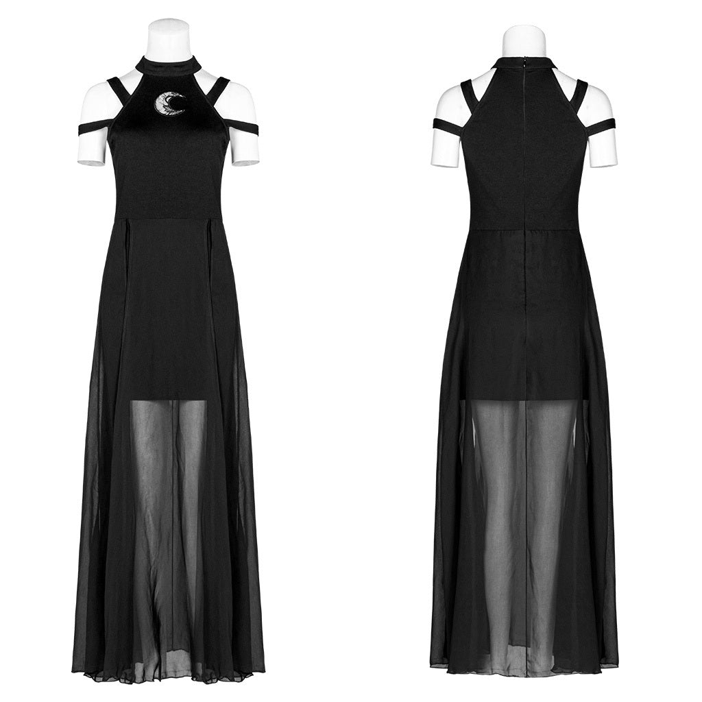 Women's Steam Punk Goth Simple Socialite Dress