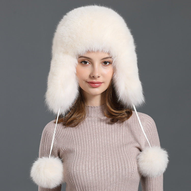 Bonnet de neige en fourrure chaude, voyage en plein air, protection auditive, ski